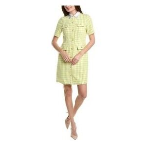 Nanette Lepore‎ Dress NWT Citrine Plus 16 Button Front Preppy Vintage Vibe Retro